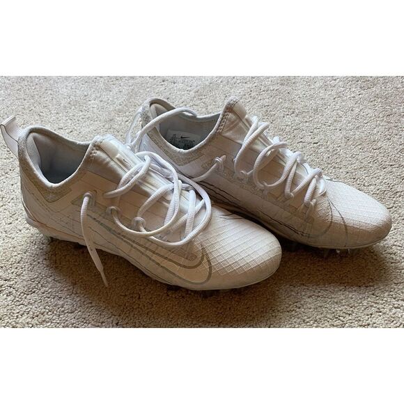 Nike Alpha Huarache 7 Pro Lacross/FootballShoes, White/Silver, 7.5 - Picture 3 of 7